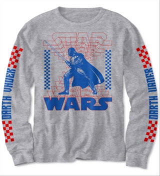 Camiseta Star Wars Big Boy's Sith Lord Vader Cinza Tamanho Médio