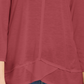 Estilo &amp; Co Feminino Detalhe de Costura Alto Baixo Top Rosa Tamanho P