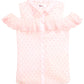 Camisa Epic Threads Big Girl com babados e ombros descobertos, rosa, tamanho extragrande