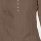 Karen Scott Top Henley Feminino com Renda Frontal Marrom Tamanho X-S