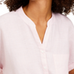 Camisa feminina Charter Club de linho com botões frontais e amarração, rosa, tamanho grande