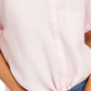 Camisa feminina Charter Club de linho com botões frontais e amarração, rosa, tamanho grande