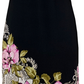 Vestido feminino Kate Bouquet com estampa floral e manga franzida, preto, tamanho pequeno, da JM Collection