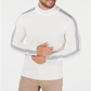 Blusa de gola alta Alfani masculina com blocos de cores, branca, tamanho XXX-G