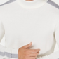 Blusa de gola alta Alfani masculina com blocos de cores, branca, tamanho XXX-G