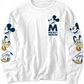 Camiseta com cabeças de personagens do Mickey Mouse da Disney Big Boy, tamanho grande, branca