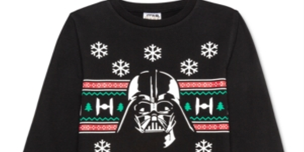 Moletom Star Wars Big Boy's Darth Vader Holiday, preto, tamanho grande