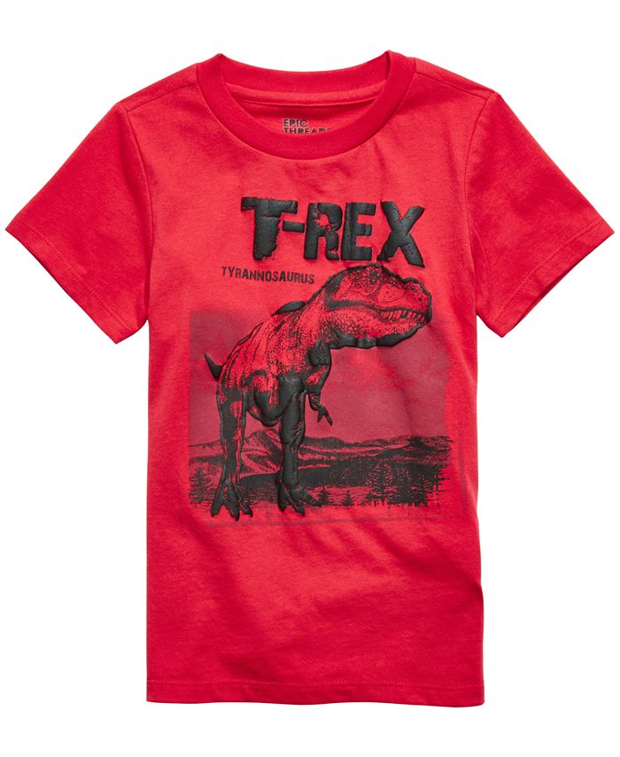 Camiseta infantil masculina T-Rex da Epic Threads, vermelha, tamanho 4T