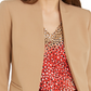 Blazer feminino Bar III com costura frontal aberta, bege, tamanho extragrande