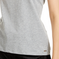 Camiseta Calvin Klein Feminina com Logo Cravejado Cinza Tamanho Grande