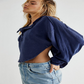Free People Melodi Henley Azul Masculino Tamanho X-Grande