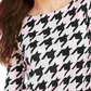 Blusa feminina Charter Club com botões e estampa pied-de-poule, rosa, tamanho pequeno G