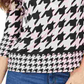 Blusa feminina Charter Club com botões e estampa pied-de-poule, rosa, tamanho pequeno G