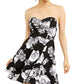 Vestido floral Allover da B Darlin Junior, preto, tamanho 7/8