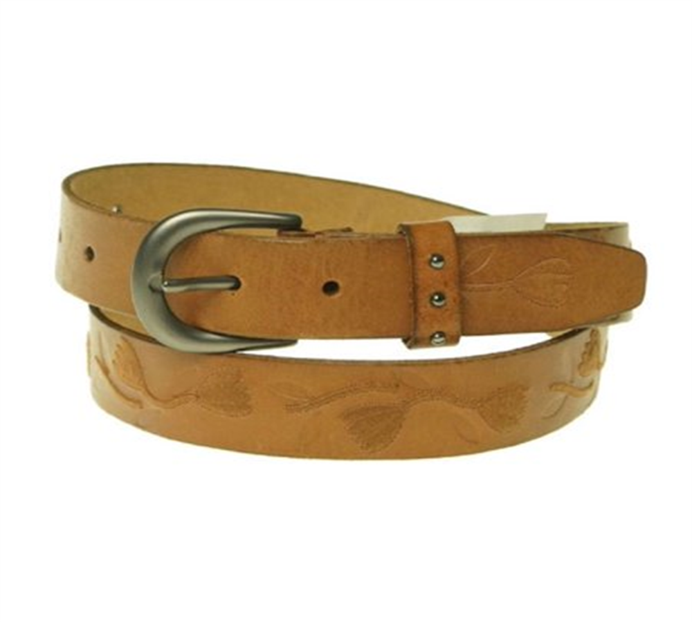 Cinto Fossil Modern Floral Vine Feminino Marrom Tamanho P