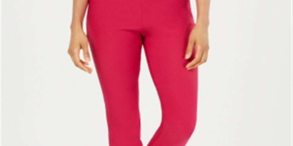 Calça feminina Chelsea Tummy Control Skinny Leg Tornozelo Charter Club Vermelha Tamanho 4