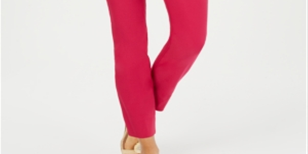 Calça feminina Chelsea Tummy Control Skinny Leg Tornozelo Charter Club Vermelha Tamanho 4