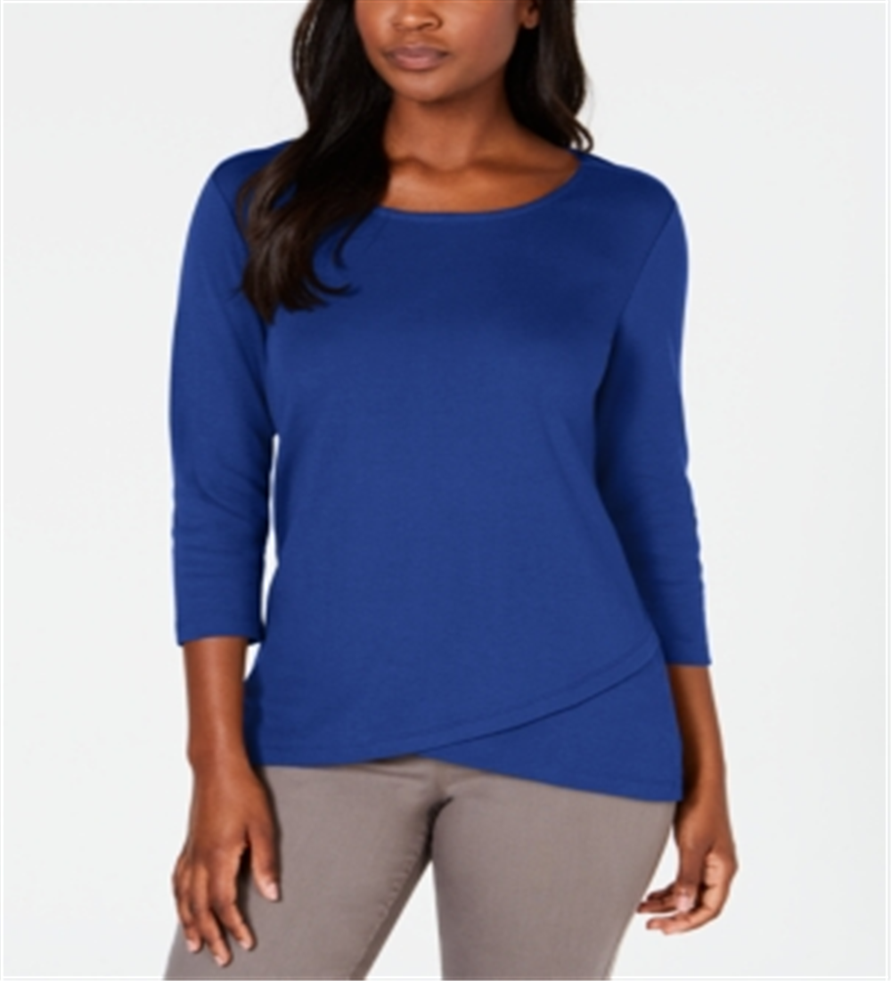 Karen Scott Top Tulip Hem Feminino Azul Tamanho P