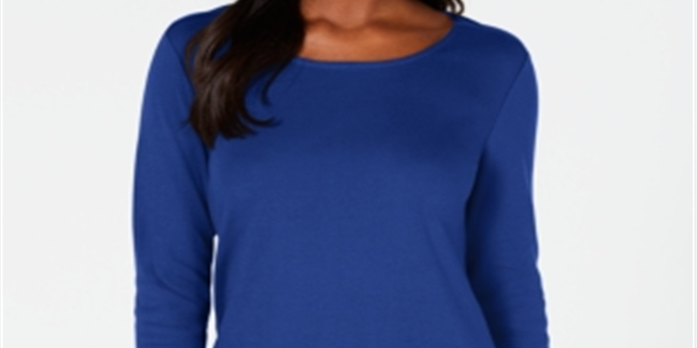 Karen Scott Top Tulip Hem Feminino Azul Tamanho P