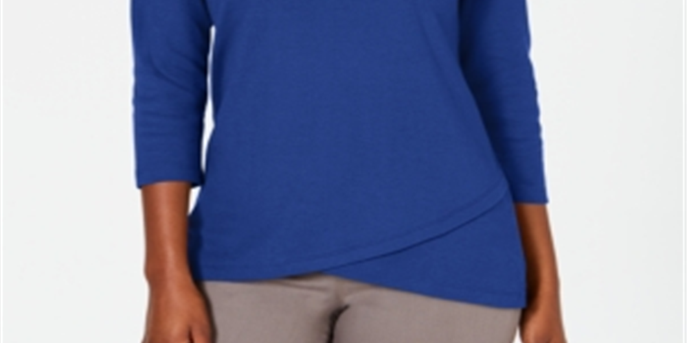 Karen Scott Top Tulip Hem Feminino Azul Tamanho P