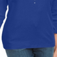 Karen Scott Top Feminino de Algodão com Ilhós e Enfeites Azul Tamanho X-S