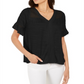 Top de crochê feminino Style &amp; Co, preto, tamanho pequeno