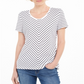 Karen Scott Blusa Listrada Feminina Branca Tamanho Médio