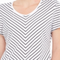 Karen Scott Blusa Listrada Feminina Branca Tamanho Médio
