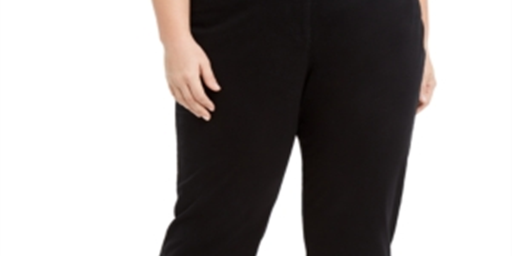 Calça Capri Feminina Karen Scott Plus Stretch Tummy Control Preta Tamanho 22W