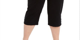 Calça Capri Feminina Karen Scott Plus Stretch Tummy Control Preta Tamanho 22W