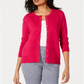 Cardigan texturizado feminino Charter Club rosa marroquino tamanho XX-grande