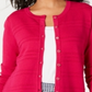 Cardigan texturizado feminino Charter Club rosa marroquino tamanho XX-grande