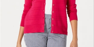 Cardigan texturizado feminino Charter Club rosa marroquino tamanho XX-grande