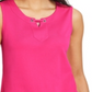 Regata feminina Karen Scott com acabamento em ilhós rosa tamanho grande