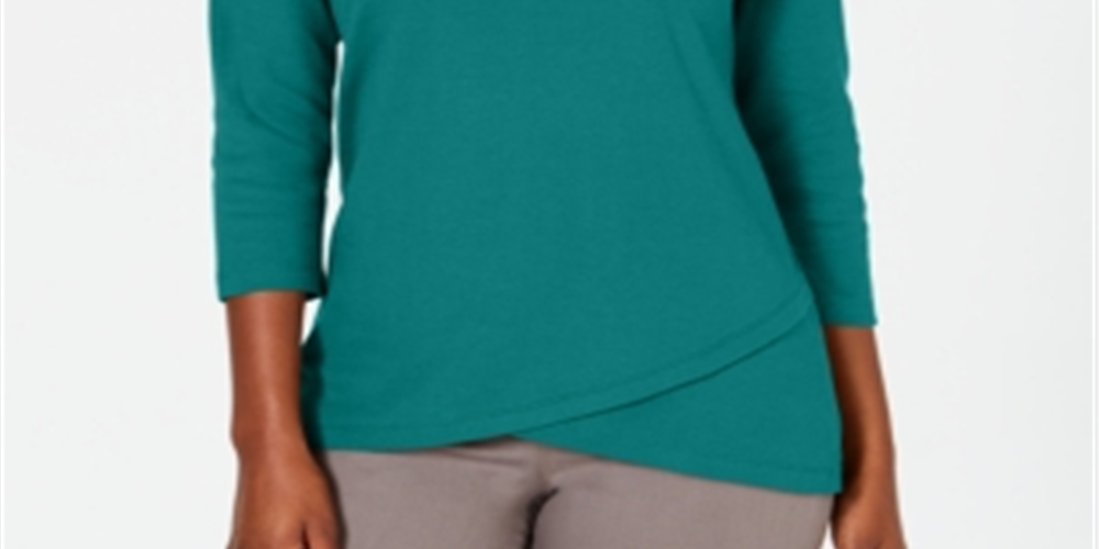 Karen Scott Top Tulip Hem Feminino Verde Tamanho X-G