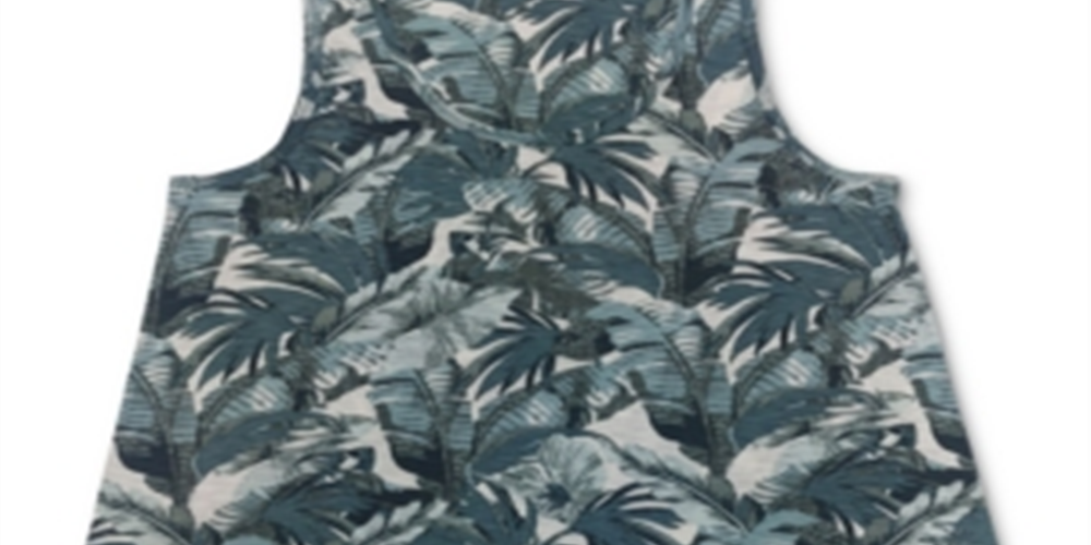 Regata feminina com bainha de lenço estampada estilo &amp; co, verde, tamanho médio