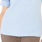 Blusa feminina Karen Scott com estampa de gola canoa, azul, tamanho pequeno