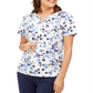 Karen Scott Blusa Henley Estampada Feminina Branca Tamanho P