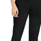 Calça feminina com cadarço e controle de barriga, tamanho X-S, preta, da coleção JM