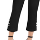 Calça feminina com cadarço e controle de barriga, tamanho X-S, preta, da coleção JM