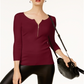 INC International Concepts Feminino Zip Henley Roxo Tamanho Petite S