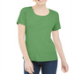 Karen Scott Blusa Feminina Manga Curta Gola Redonda Verde Tamanho Grande