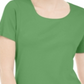 Karen Scott Blusa Feminina Manga Curta Gola Redonda Verde Tamanho Grande