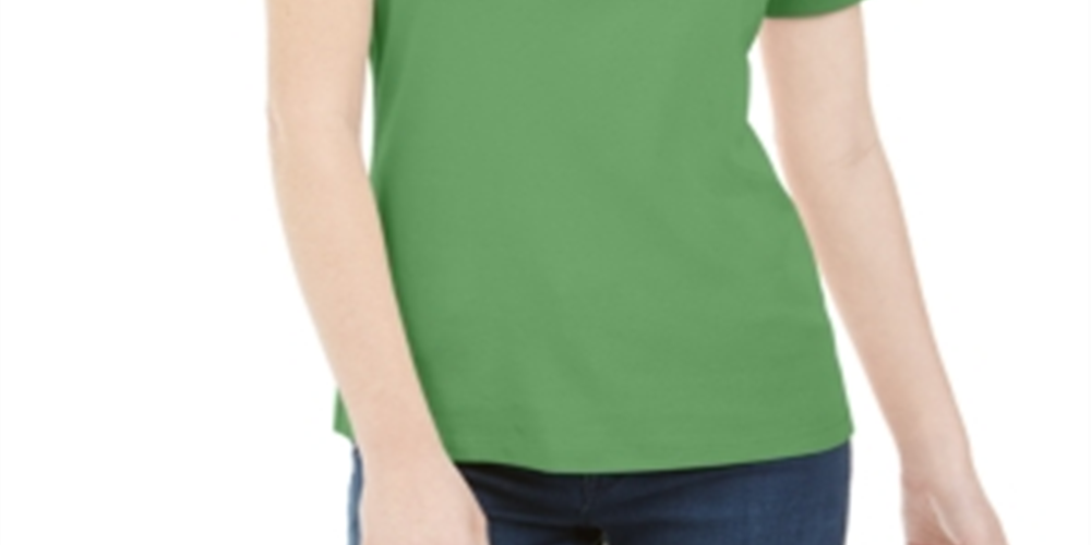 Karen Scott Blusa Feminina Manga Curta Gola Redonda Verde Tamanho Grande