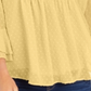 Charter Club Blusa Feminina com Babados Duplos e Textura Pintuck, Amarela, Tamanho Pequeno GG