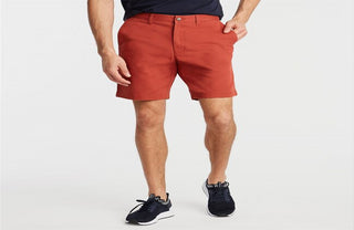 Calções de convés Nautica Stretch Classic Fit para homem, vermelho, tamanho 30