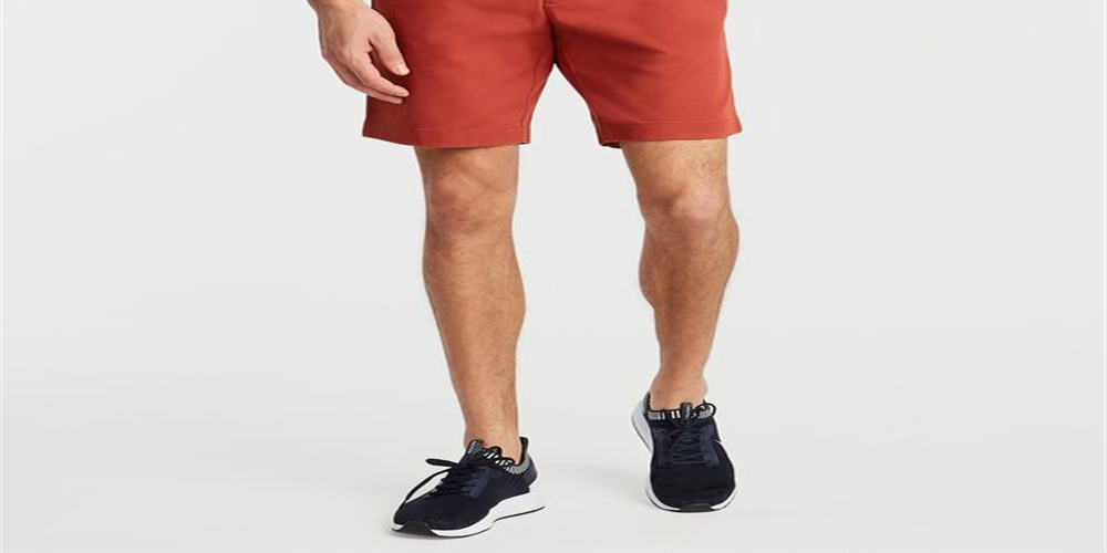 Calções de convés Nautica Stretch Classic Fit para homem, vermelho, tamanho 30