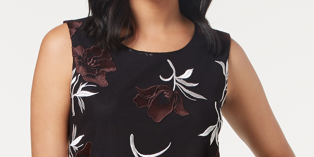 Top Alfani Feminino com Bainha Pontuda Preto Tamanho Pequeno