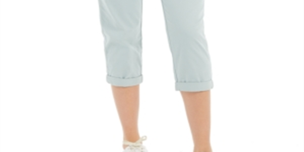 Calça Capri Chino Feminina Style &amp; Co Azul Tamanho 4