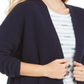 Cardigan grande feminino estilo &amp; co com botões laterais, azul, tamanho pequeno